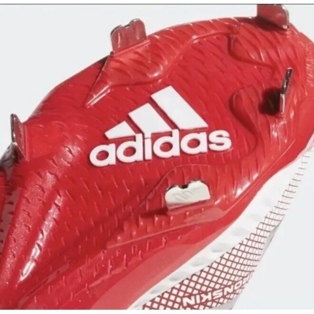 Men's Adidas‎ Icon 6 Bounce Baseball Cleats, Red/White, Size 15, FV9354